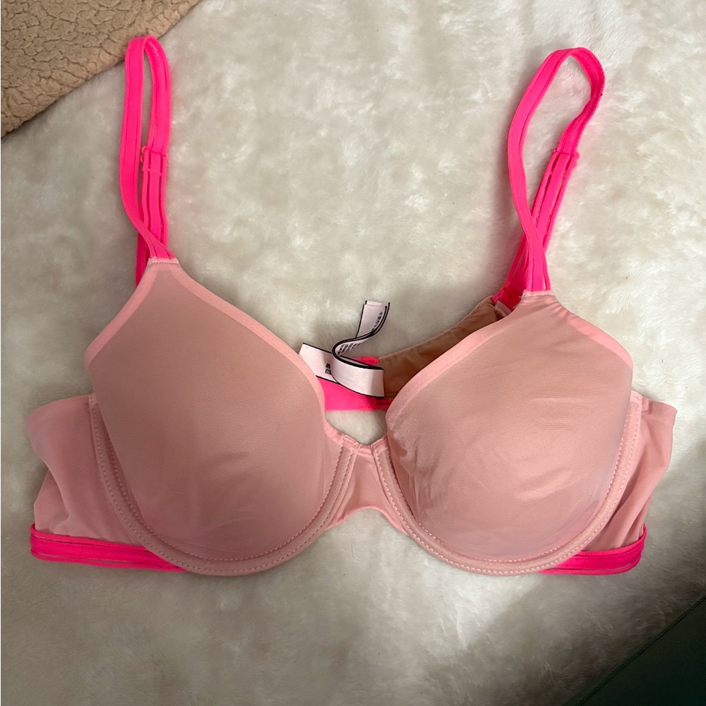 Victoria Secret Lightly Lined Full Coverage Pink Underwire Bra 34B